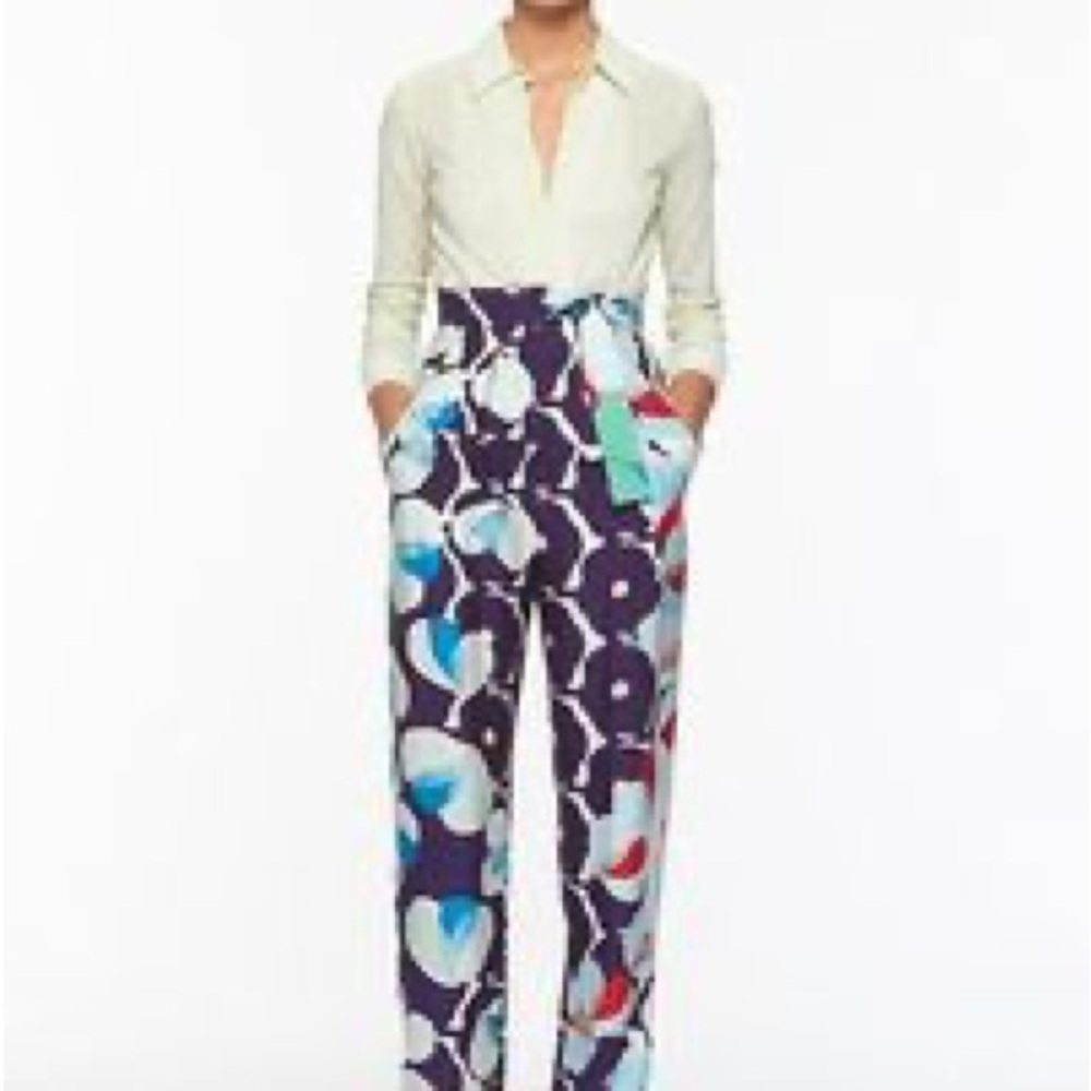 Diane Von Furstenberg Multicolor Floral Silk Pants - Picture 2 of 14